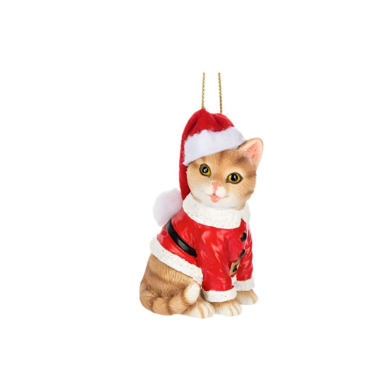 Santa Cat Ornament