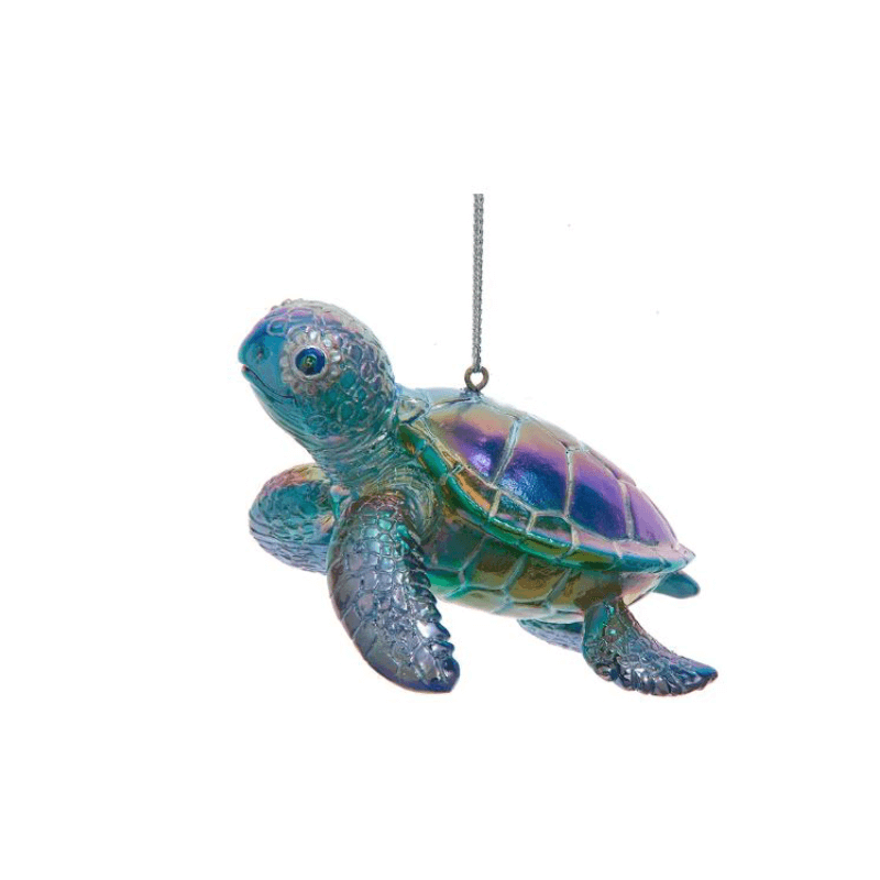 Sea Turtle Glass Ornament