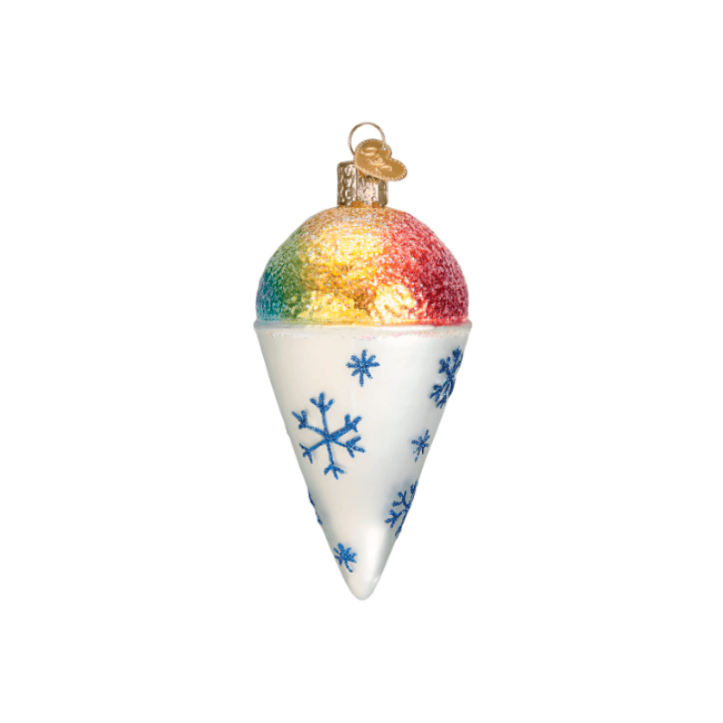 Snow Cone Glass Ornament