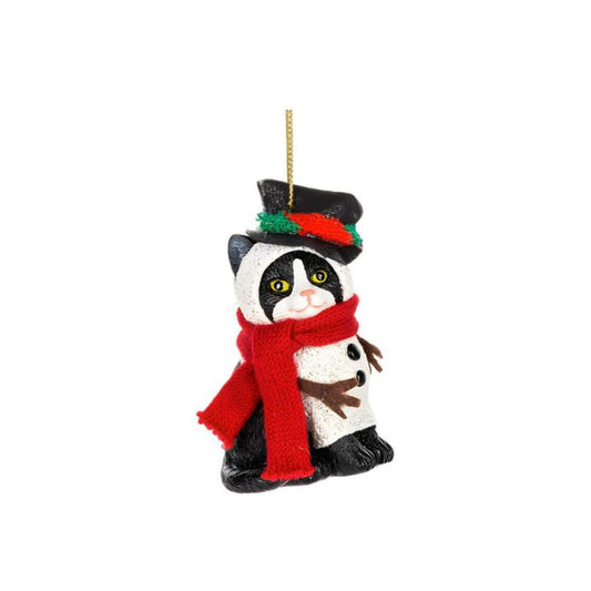 Snowman Cat Ornament