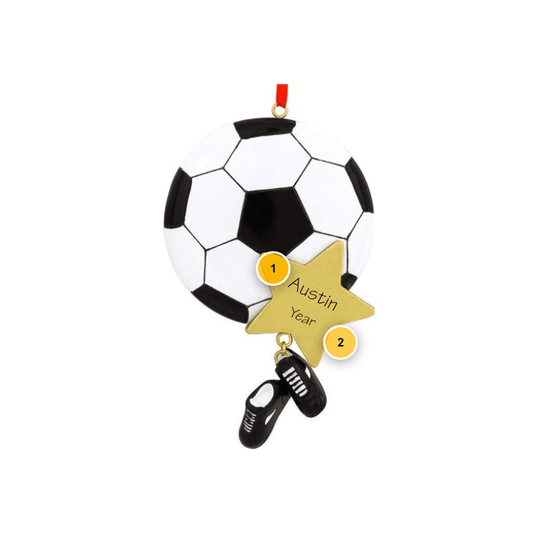 Soccer Star Personalized Ornament