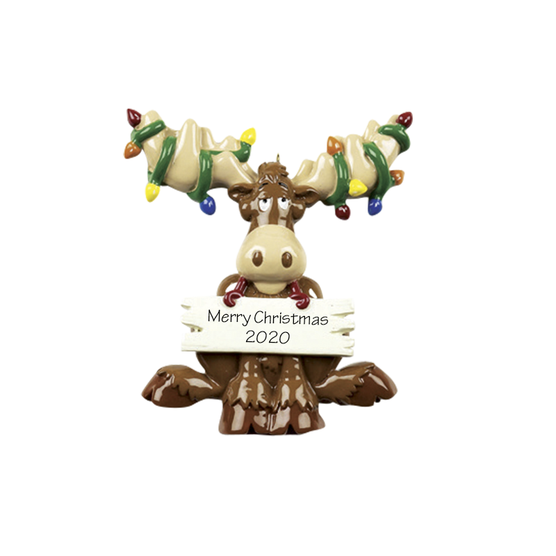 Christmas Moose Personalized Ornament