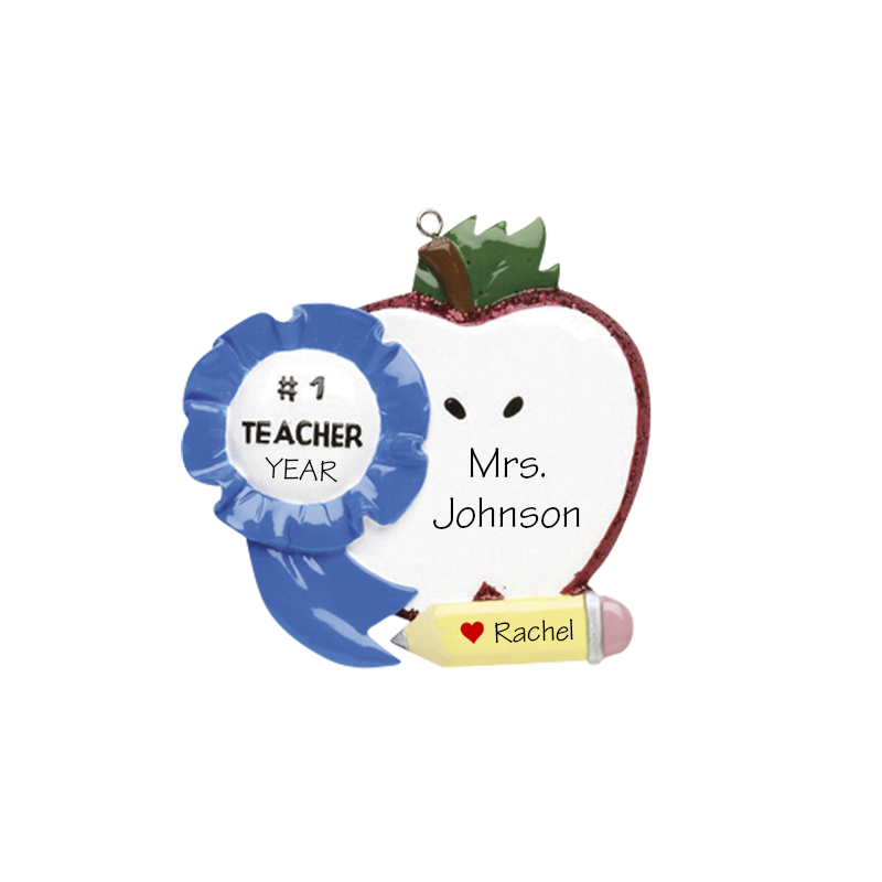 Teacher of the Year Personalized Ornament