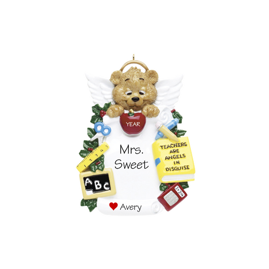Bear Teacher Personalized Ornament