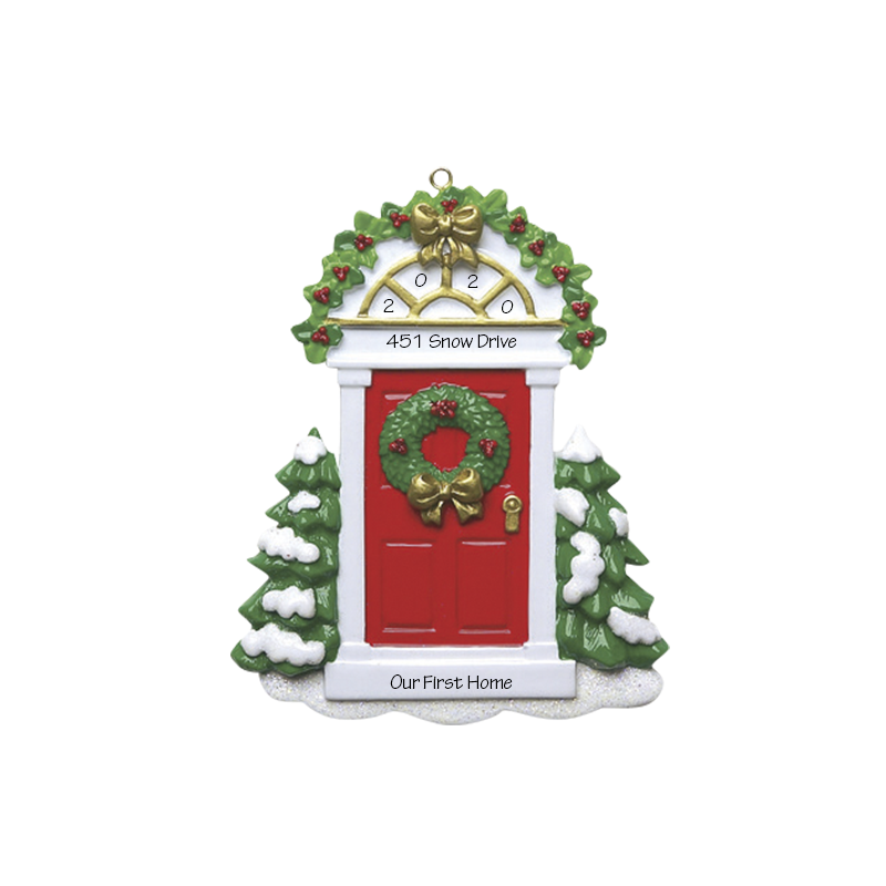 Red Door Personalized Ornament