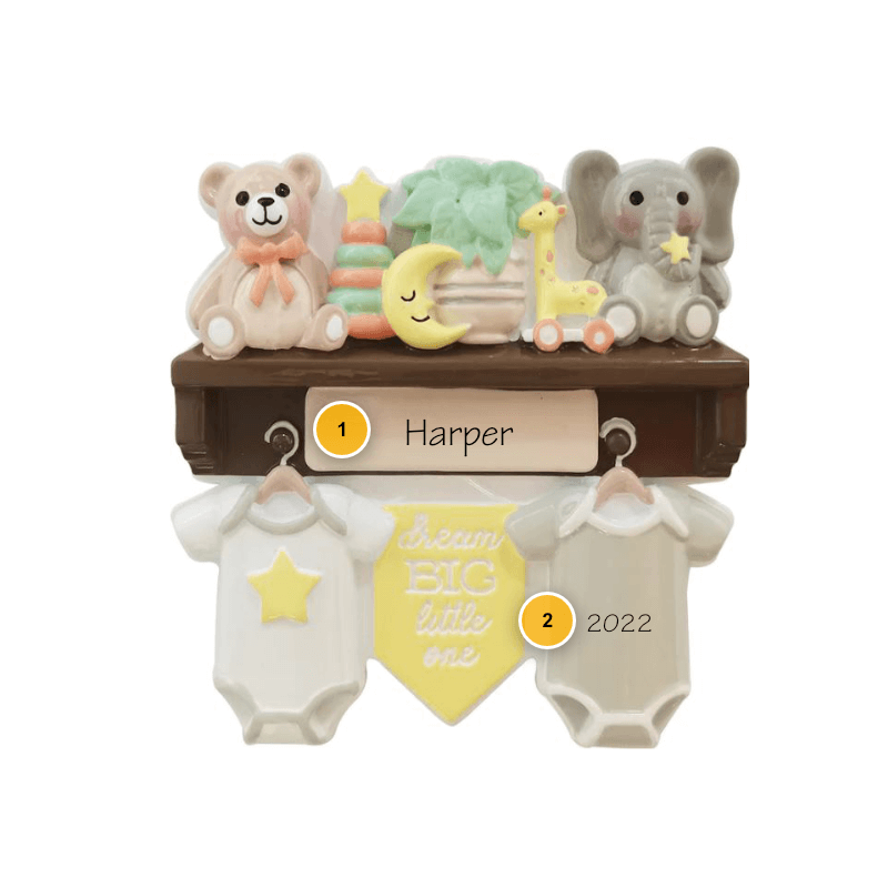Baby Shelf Personalized Ornament Gender Neutral
