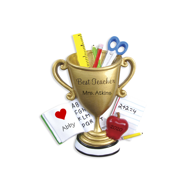 Best Teacher Trophy Personalized