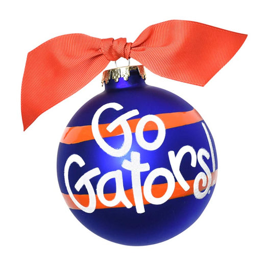 Go Gators Stripe Ball Ornament