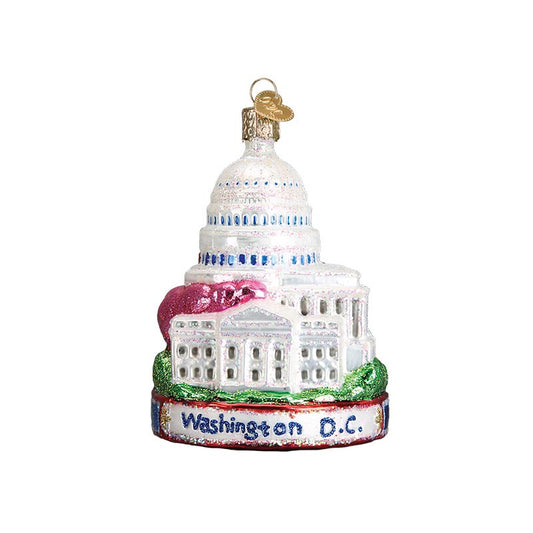Washington D.C. Glass Ornament