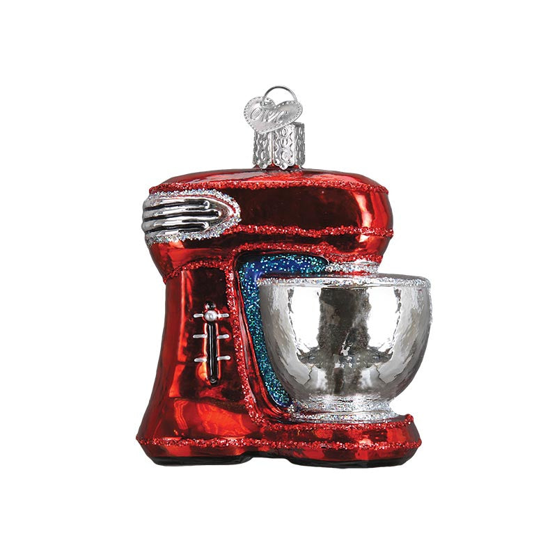 Red Mixer Glass Ornament