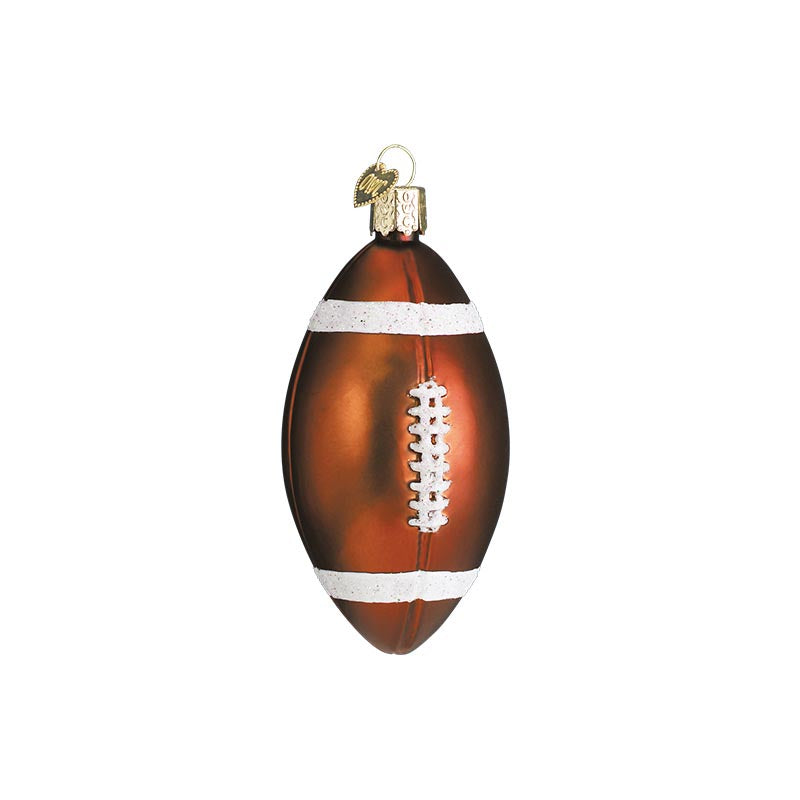 Football Glass Ornament