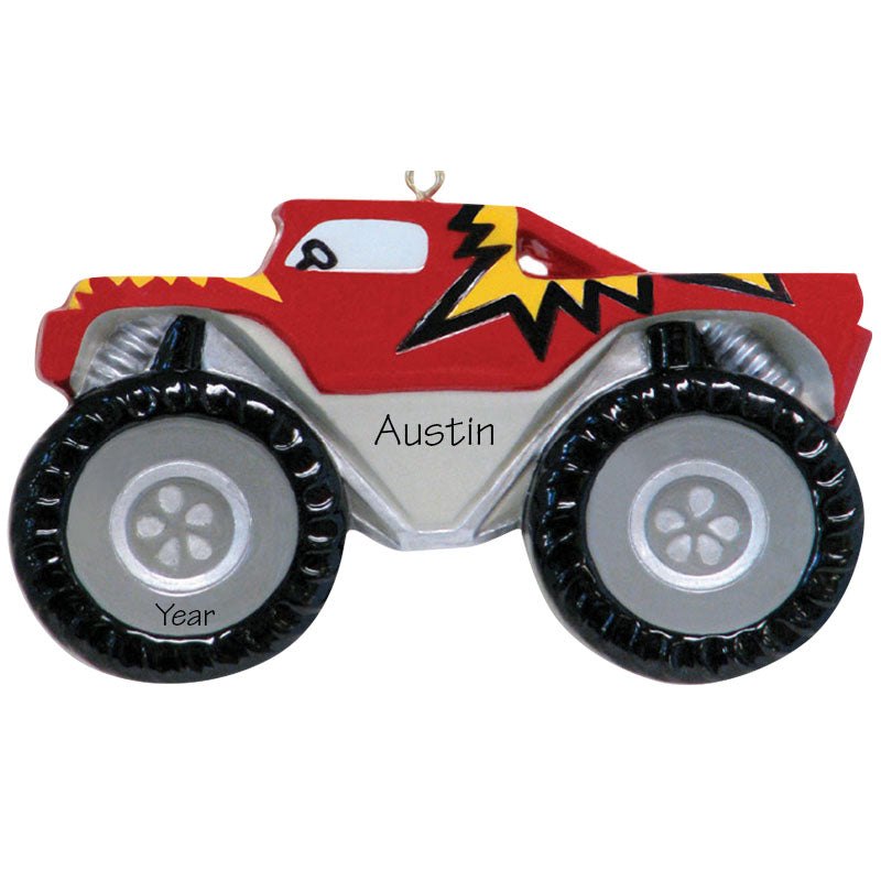 Monster Truck Red Personalized