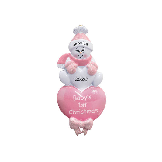 Baby Girl Snowman Personalized