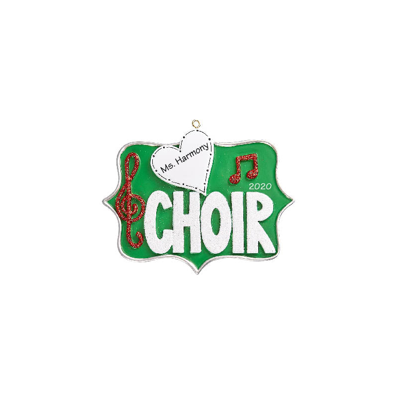 Green Choir Personalized Ornament